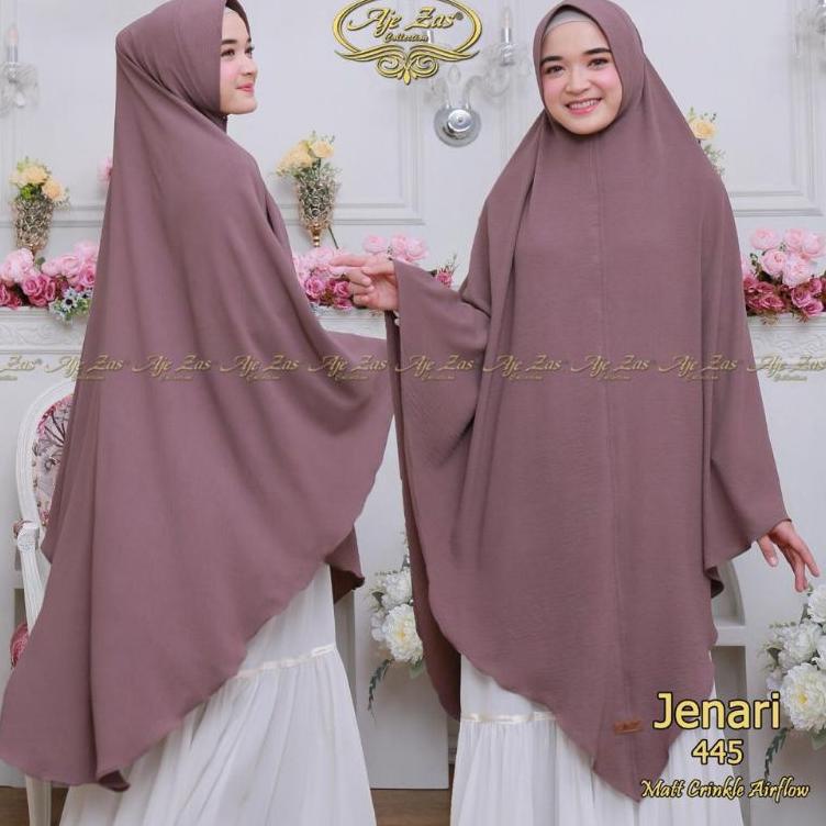 ➮ Aje zas//Khimar Jenari Ori Aje zas / Bergo cringkel / Bergo instan crinkle / khimar jumbo jilbab i