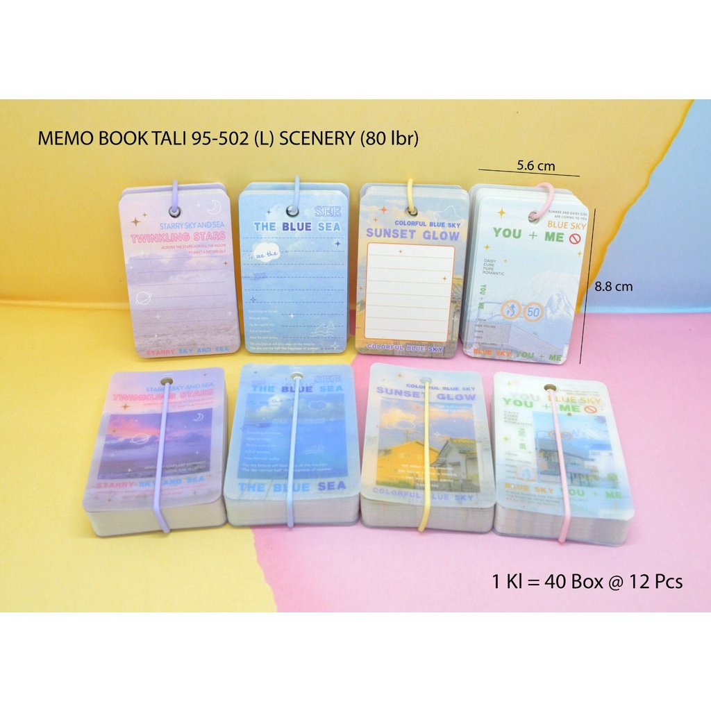 

Buku Catatan Kecil / Memo Book Tali Panjang Motif Scenery