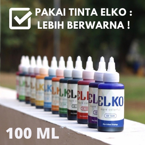 

Tinta Stempel Flash Warna Emas Waterproof ELKO 100 ML Untuk Kertas