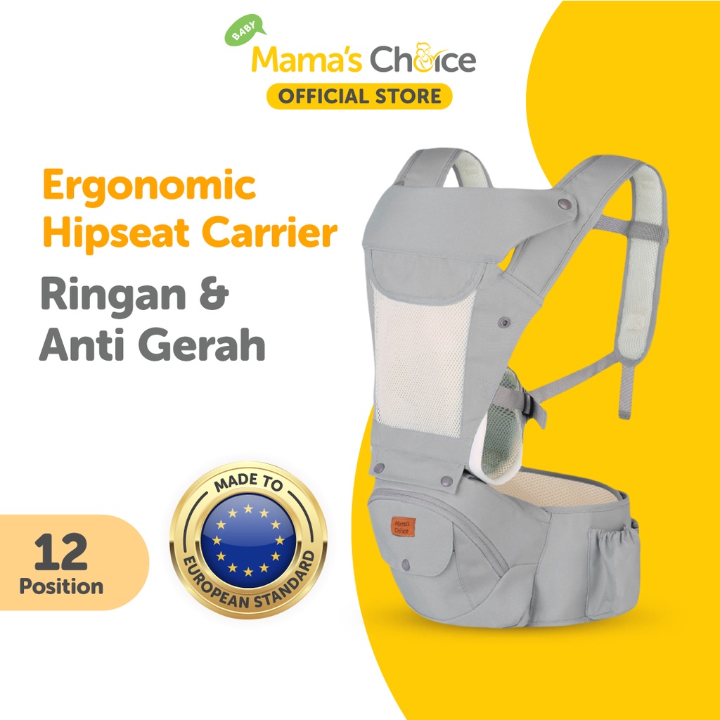 Gendongan Bayi Depan - Baby Hipseat Carrier Mama's Choice | Perlengkapan Bayi Hipseat Bayi