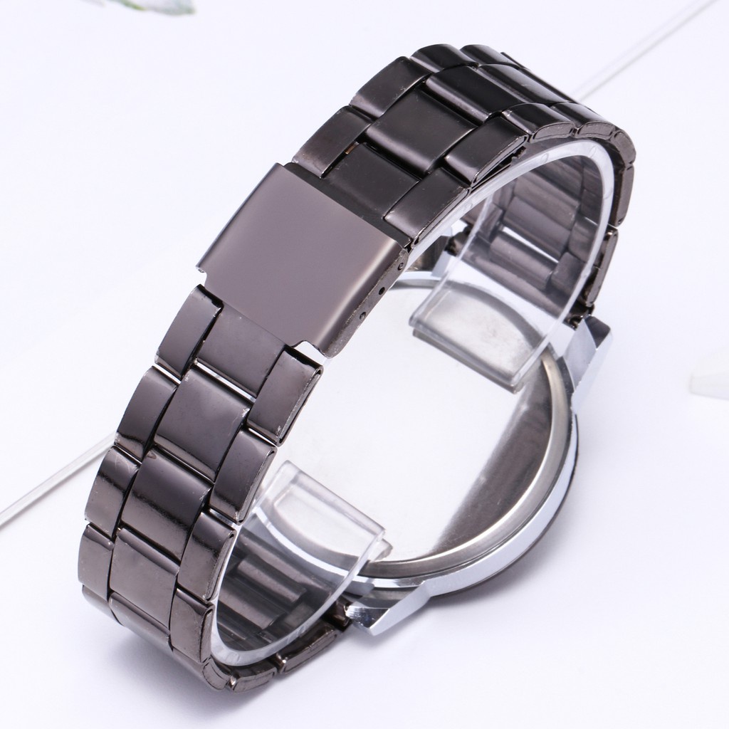 FYGALERY J124 Jam Tangan Rantai Pria Jam Analog Couple Stainless Steel