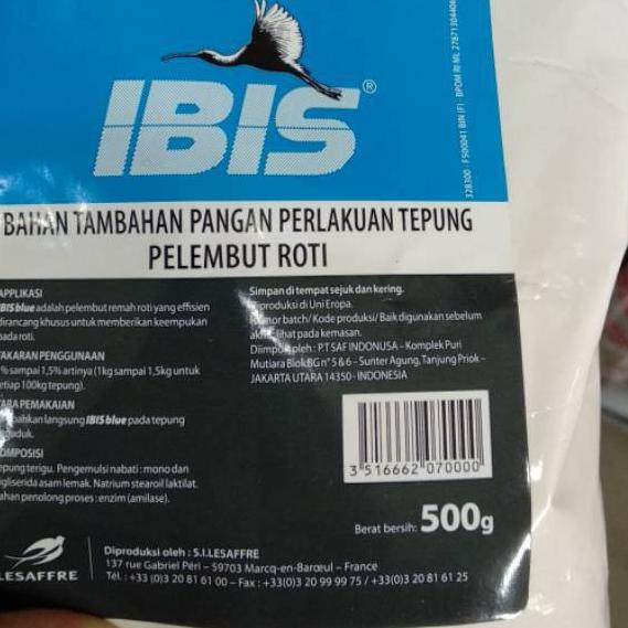 

➪ Bread Improver IBIS BLUE Bahan Pelembut Roti 500gr 500 gr Roti Kue Baking ➢