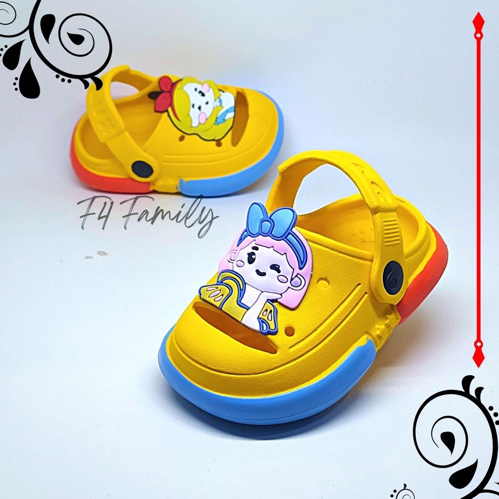MD79 - Sendal Anak Tali Belakang Usia 1 3 Tahun Terbaru 2023 Motif Princess Elsa