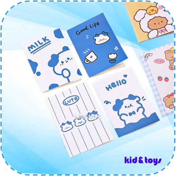 

1 Set 4 pcs Mini Notebook Kartun Korea Untuk Anak Sekolah