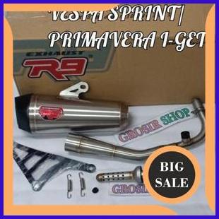 sparepart KNALPOT R9 NEW ALPHA SERIES VESPA SPRINT PRIMAVERA IGET - R9 ALPHA VESPA SPRINT PRIMAVERA