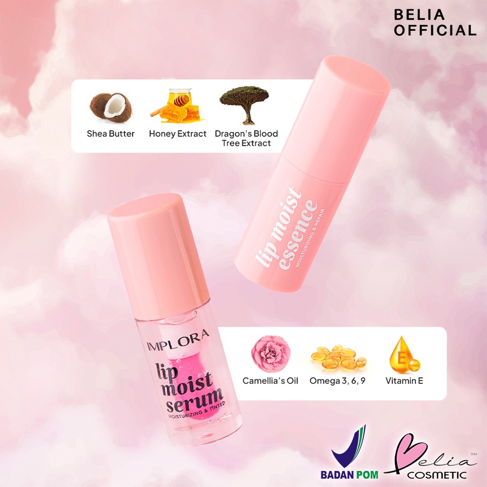 ❤ BELIA ❤ IMPLORA Lip Moist Series | Essence | Serum | Lip Oil | Perawatan Bibir | BPOM