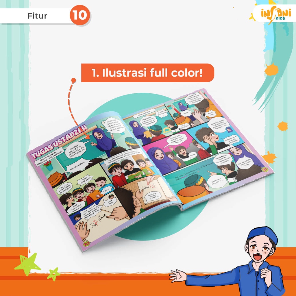Buku Anak Islami Komik Tajwid Untuk Anak - Gema Insani
