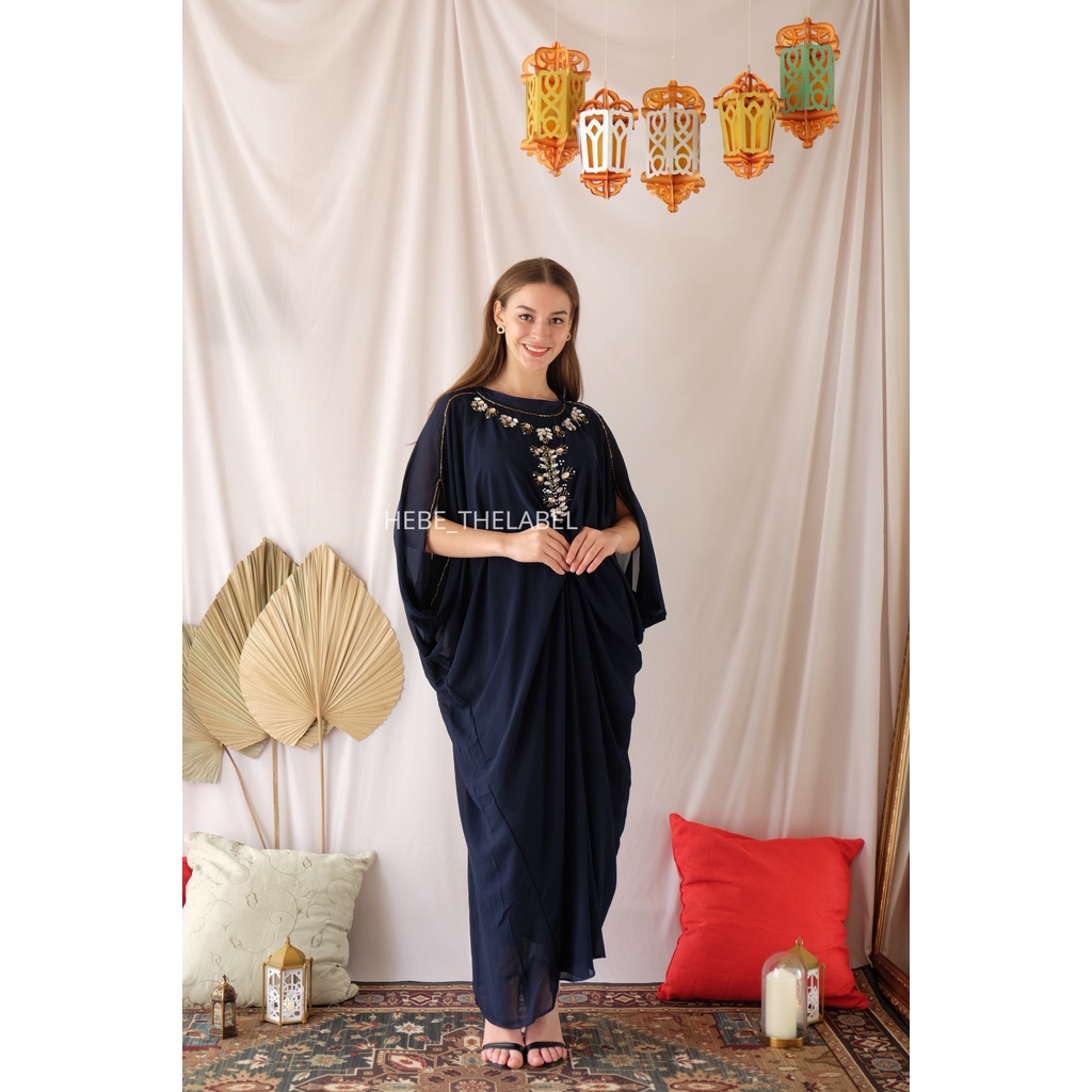 Iman Kaftan Dress Pakaian Lebaran Idul Fitri Wanita