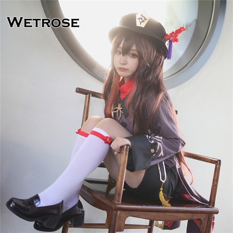 Genshin Impact Hutao Cosplay Wanita Women Costume