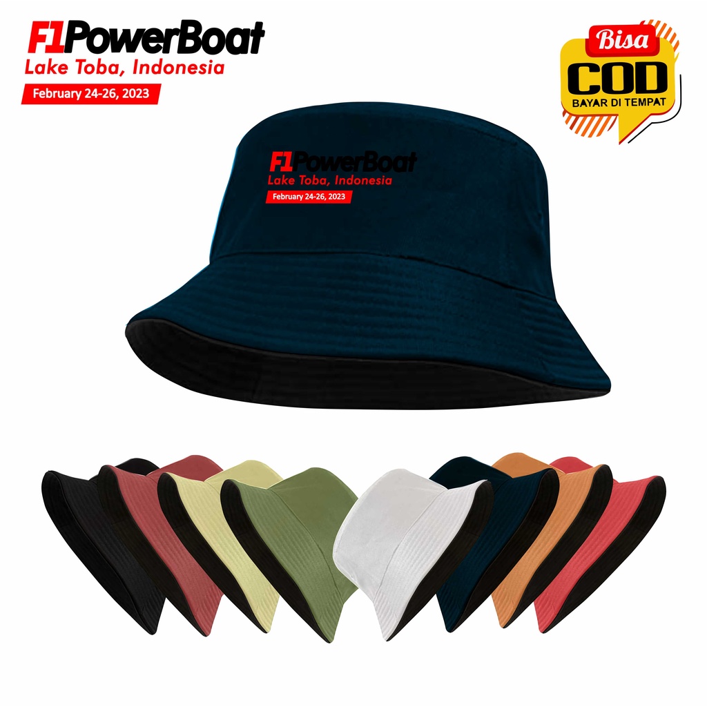 Topi Bucket F1 Fowerboot Lake Toba - Topi Bucket Hat Casual &amp; Trendy