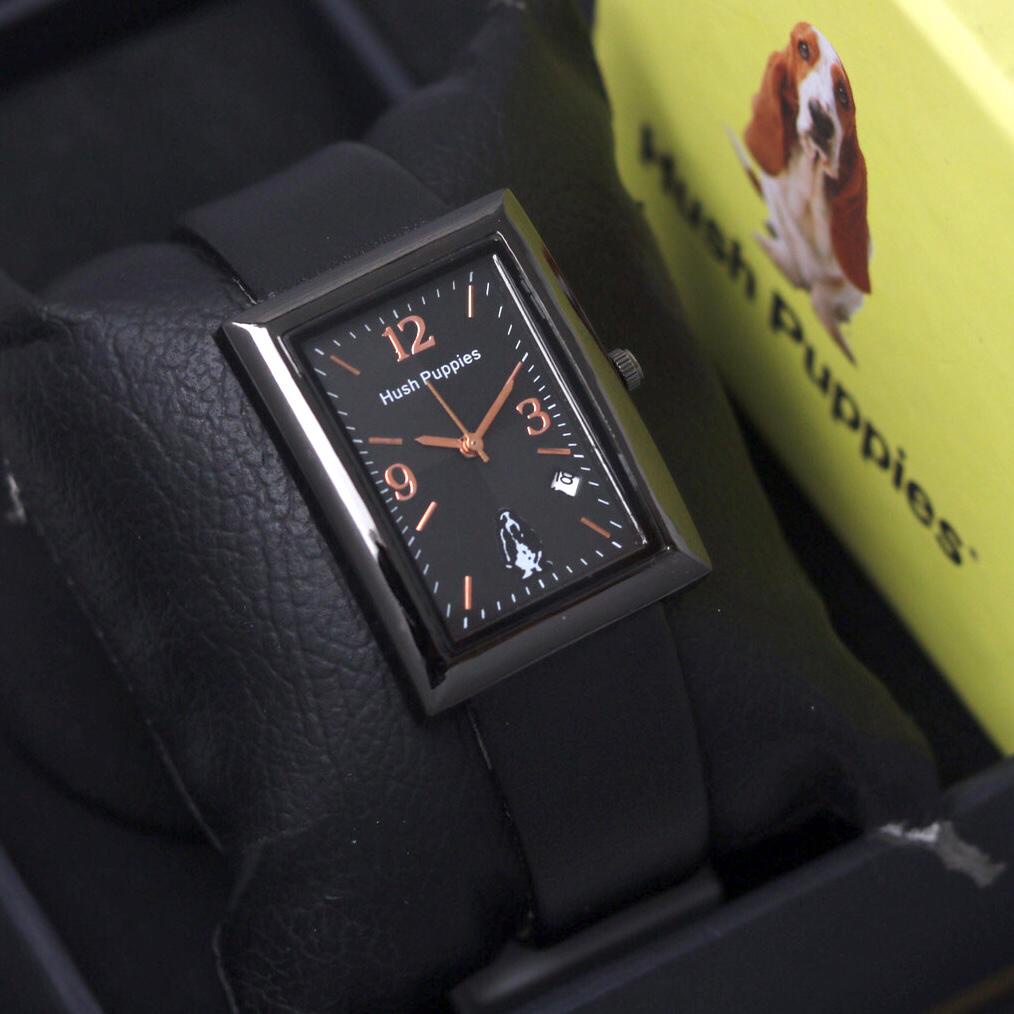 BEST SELLER JAM TANGAN WANITA HUSH PUPPIES O50 TALI KULIT ANALOG DM 3.0CM FREE BOX &amp; BATERAI || JAM TANGAN FASHION WANITA JAM TANGAN CEWEK MURAH