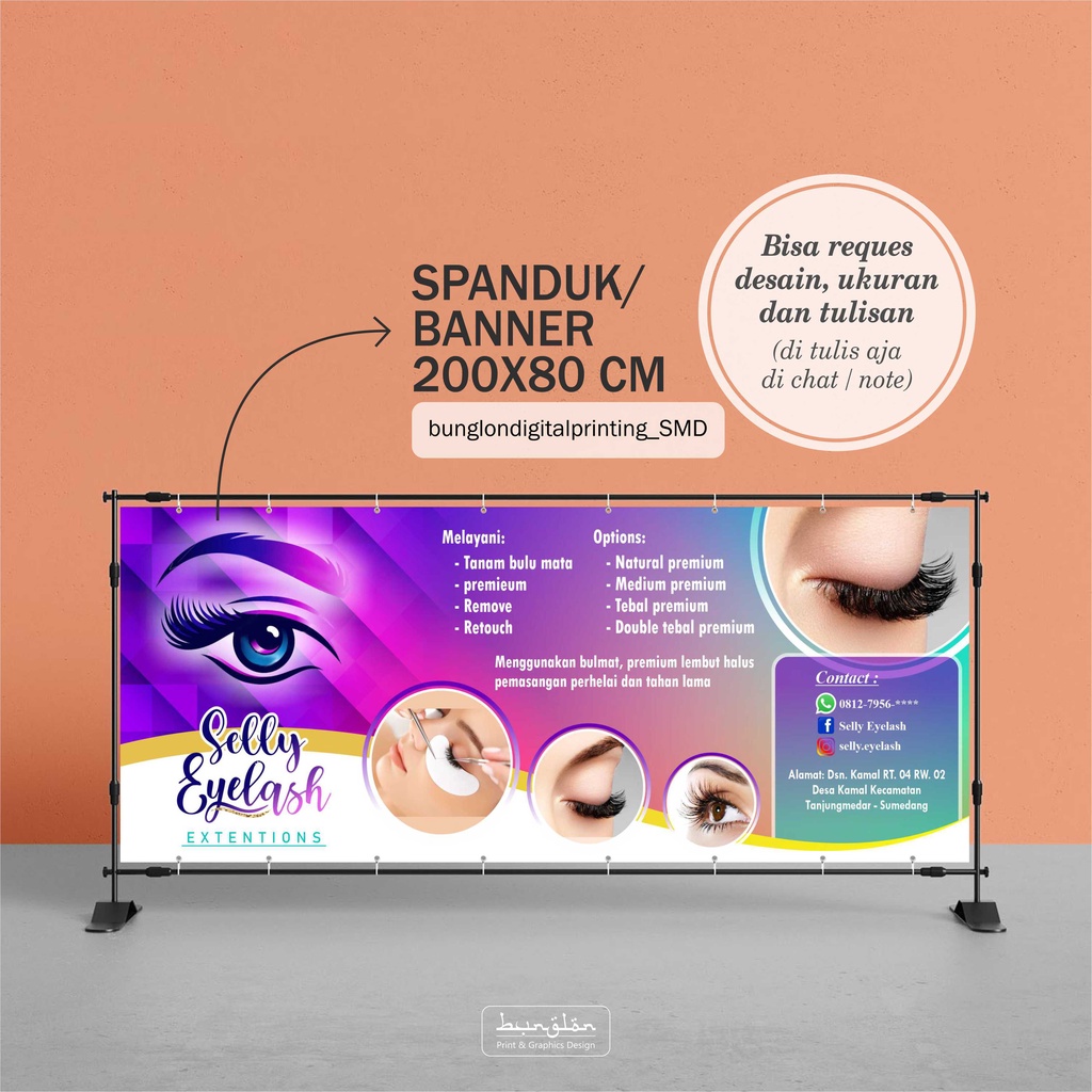 Spanduk, Banner Eyelash