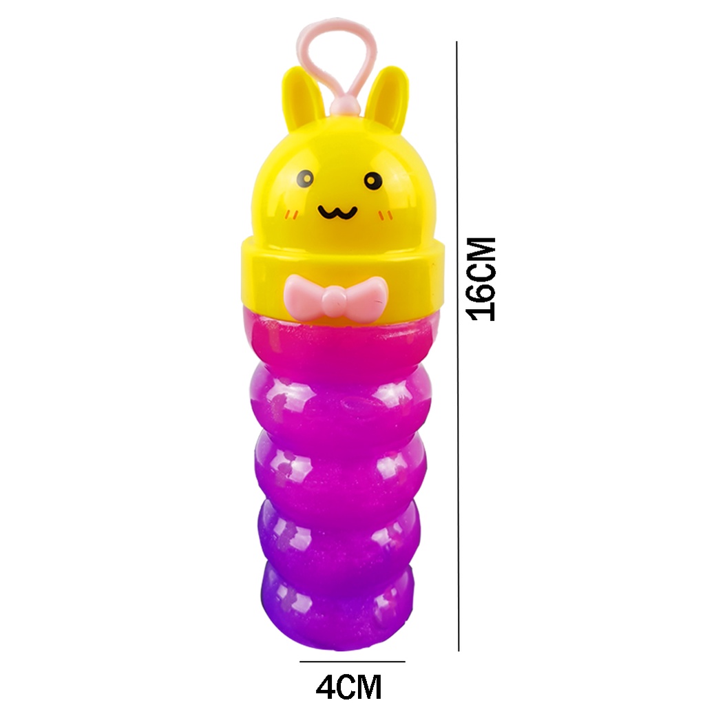 Mainan Slime Rainbow Gliter Botol Besar 12B