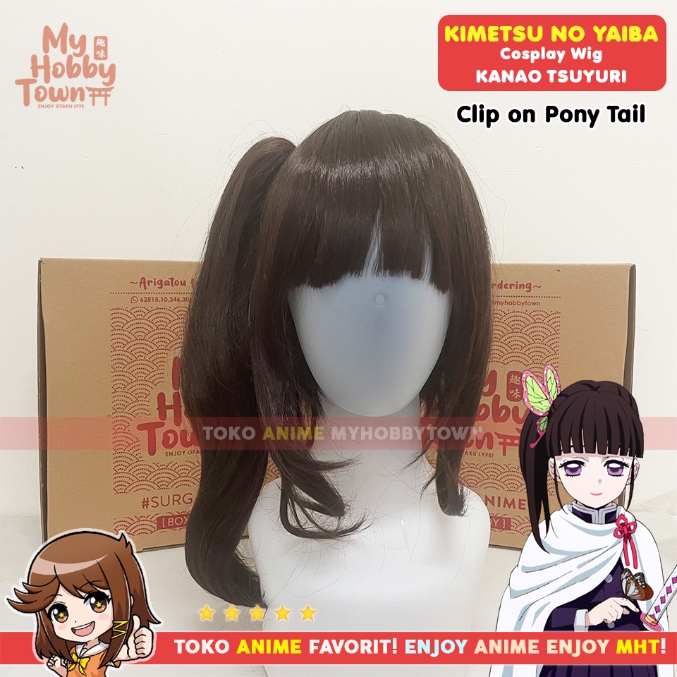 Wig Cosplay Anime Kimetsu no Yaiba Demon Slayer : Kanao Tsuyuri