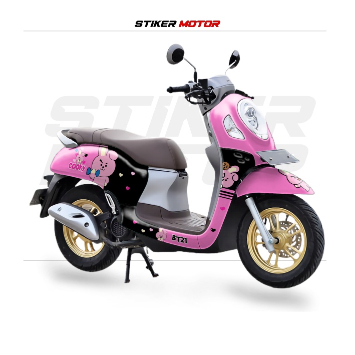 DECAL FULLBODY SCOOPY NEW 2020 2021 2022 2023 BT21 COOKY STIKER LIS SCOOPY PRESTIGE VARIASI COOKY SH