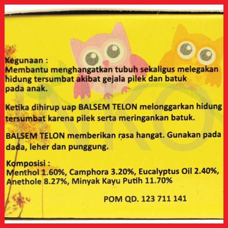 Balsem Telon Tresnojoyo / Balsam Anak / Kembung / Flu