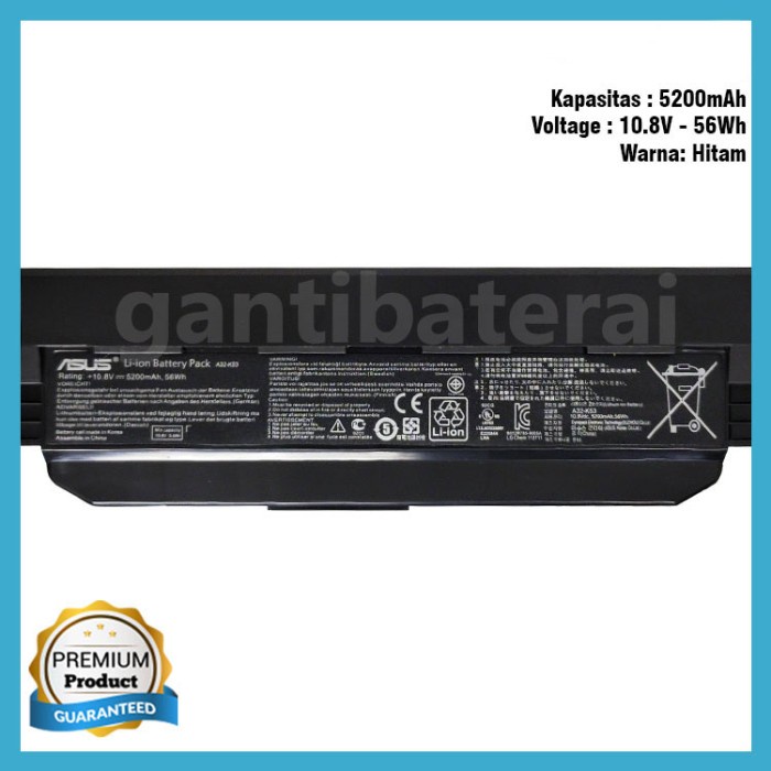 Baterai Laptop Asus k43u Original