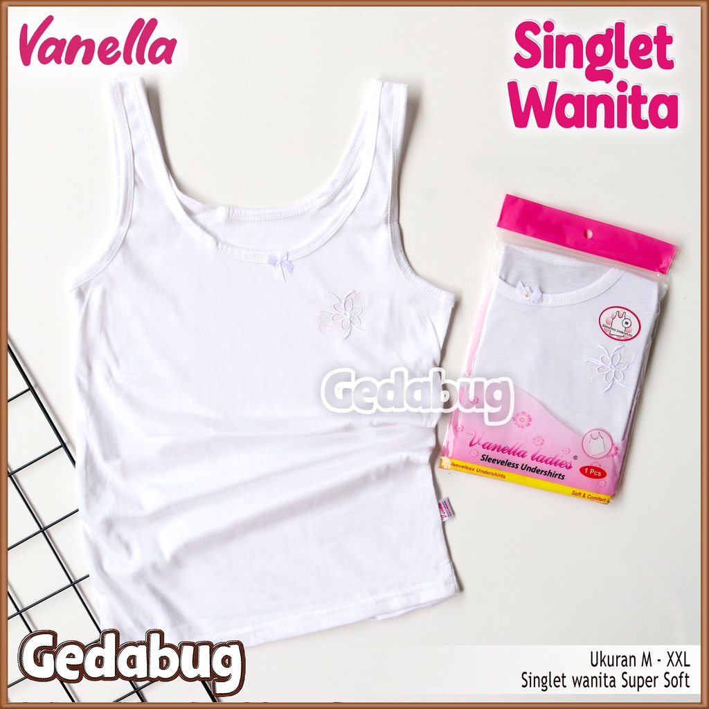 Singlet Wanita Vanella | Singlet wanita dan Remaja Super Soft | Gedabug