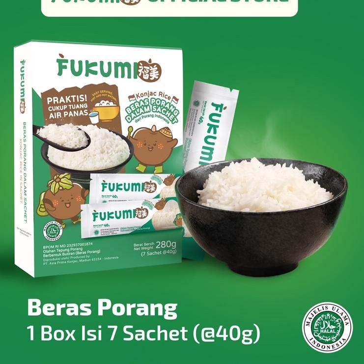 

♠ FUKUMI Beras Porang Box Sachet - Shirataki/Konjac Rice Ω