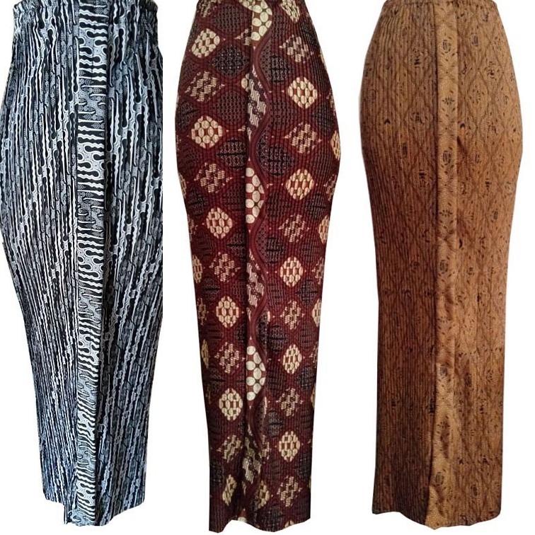 Rok Plisket Wiru Jarik Sunwosh Halus Jatuh Melar Fit S Sampai Jumbo XXXL Bawahan Kebaya Skirt Instan