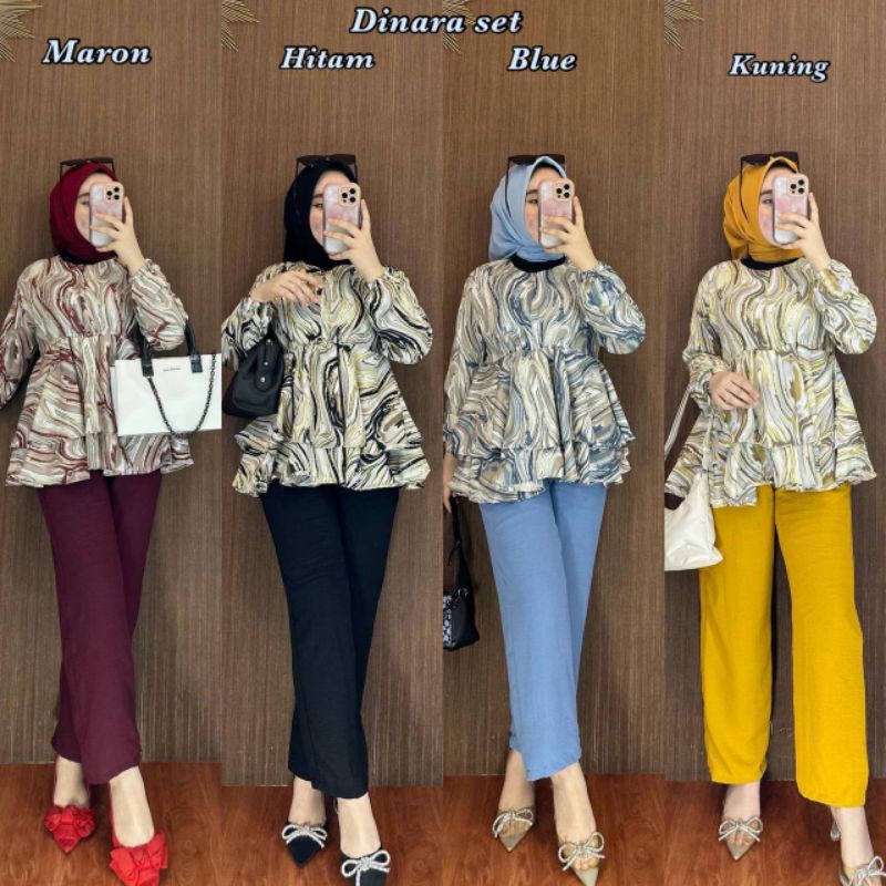 DINARA SET VIRAL SETCEL TERBARU SETELAN WANITA PREMIUM KEKINIAN