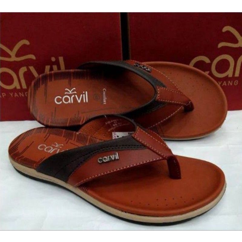 Carvil ADRIANO-01 | Sandal Casual Pria Original Carvil Empuk Tidak Licin Keren Trendy Nyaman di Kaki