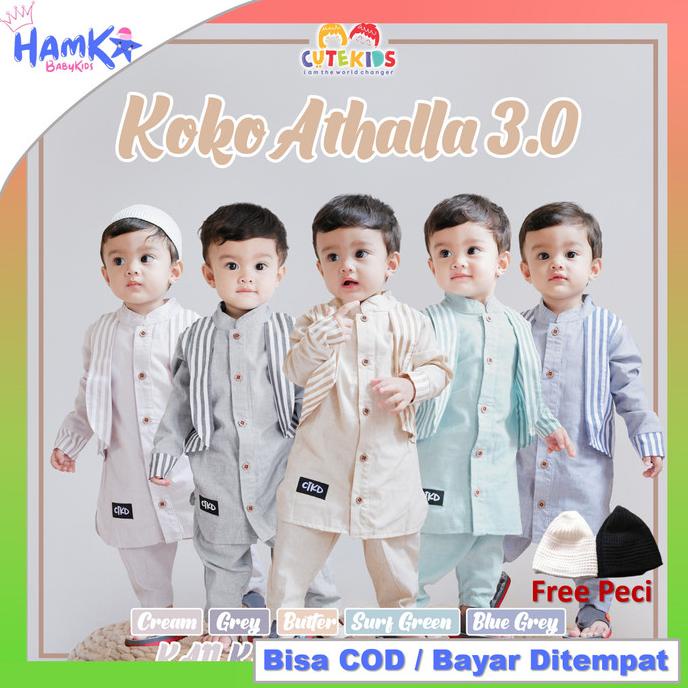 Baju Koko Setelan Anak Bayi Laki Laki Athalla 6 12 Bulan 1 2 3 4 Tahun