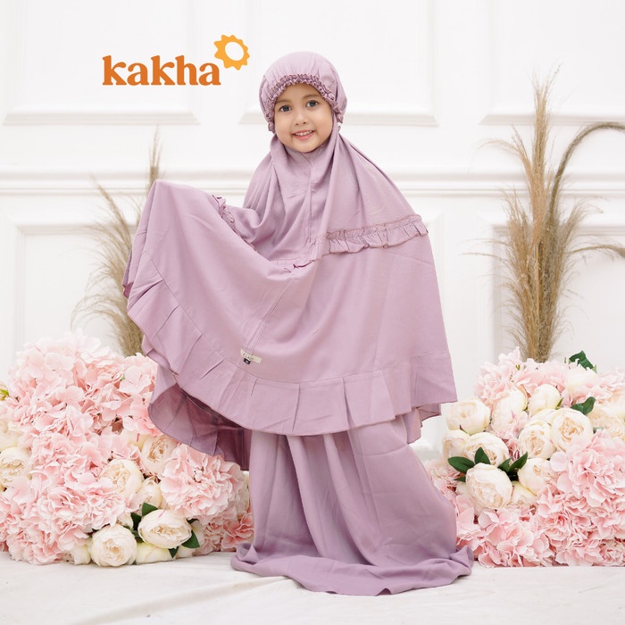 KAKHA - MUKENA ANAK (1-6 TAHUN) (LILAC) / MUKENA RAYON / MUKENA BALITA
