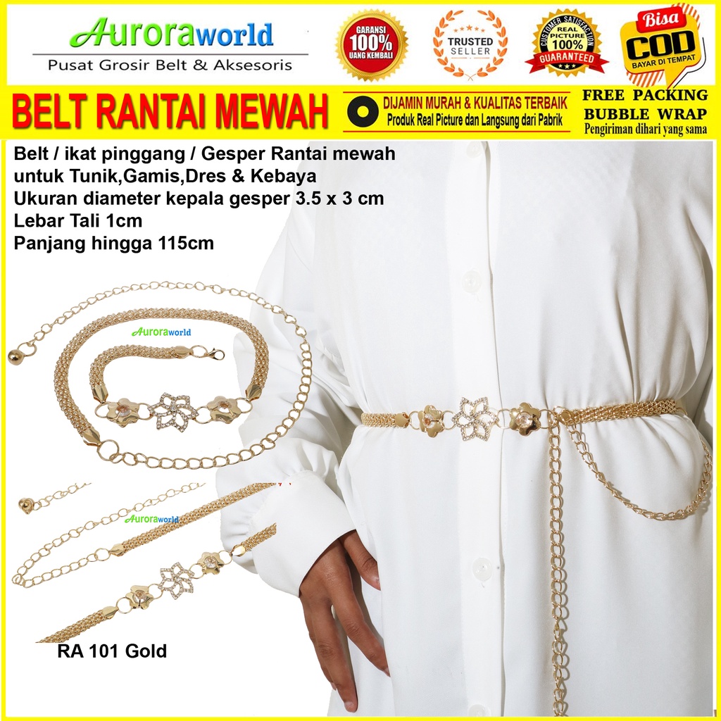 AURORAWORLD BELT RANTAI GESPER RANTAI UNTUK GAMIS DRESS TUNIK