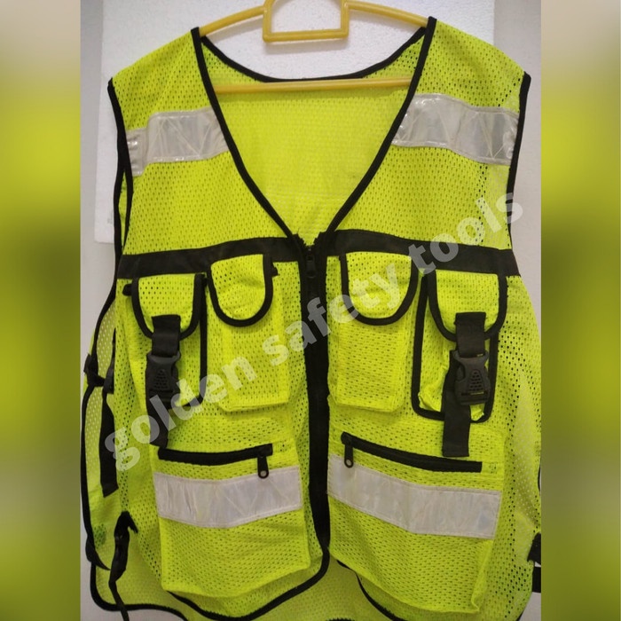 TERMURAH rompi jaring 6 kantong / safety vest scothlight /VEST RAJUT/VEST WANITA/VEST PRIA/VEST