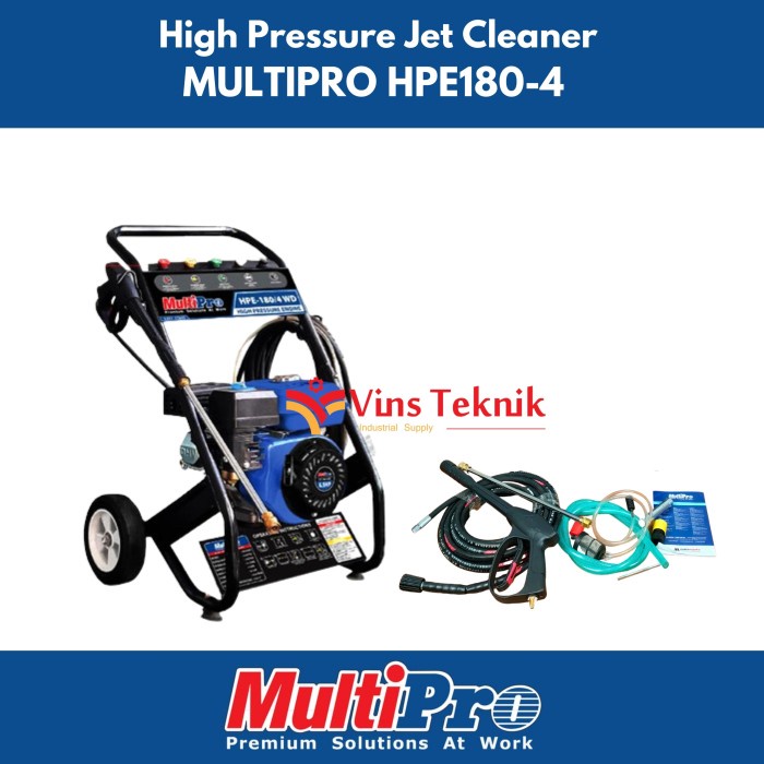 Best Seller High Pressure Jet Cleaner Mesin Cuci Bensin Hpe 180 Multipro Hpe180-4