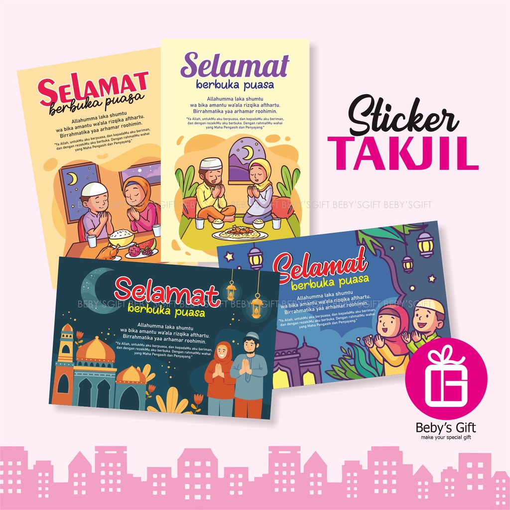 

Sticker Label Buka Puasa Stiker Box Nasi atau Menu Berbuka