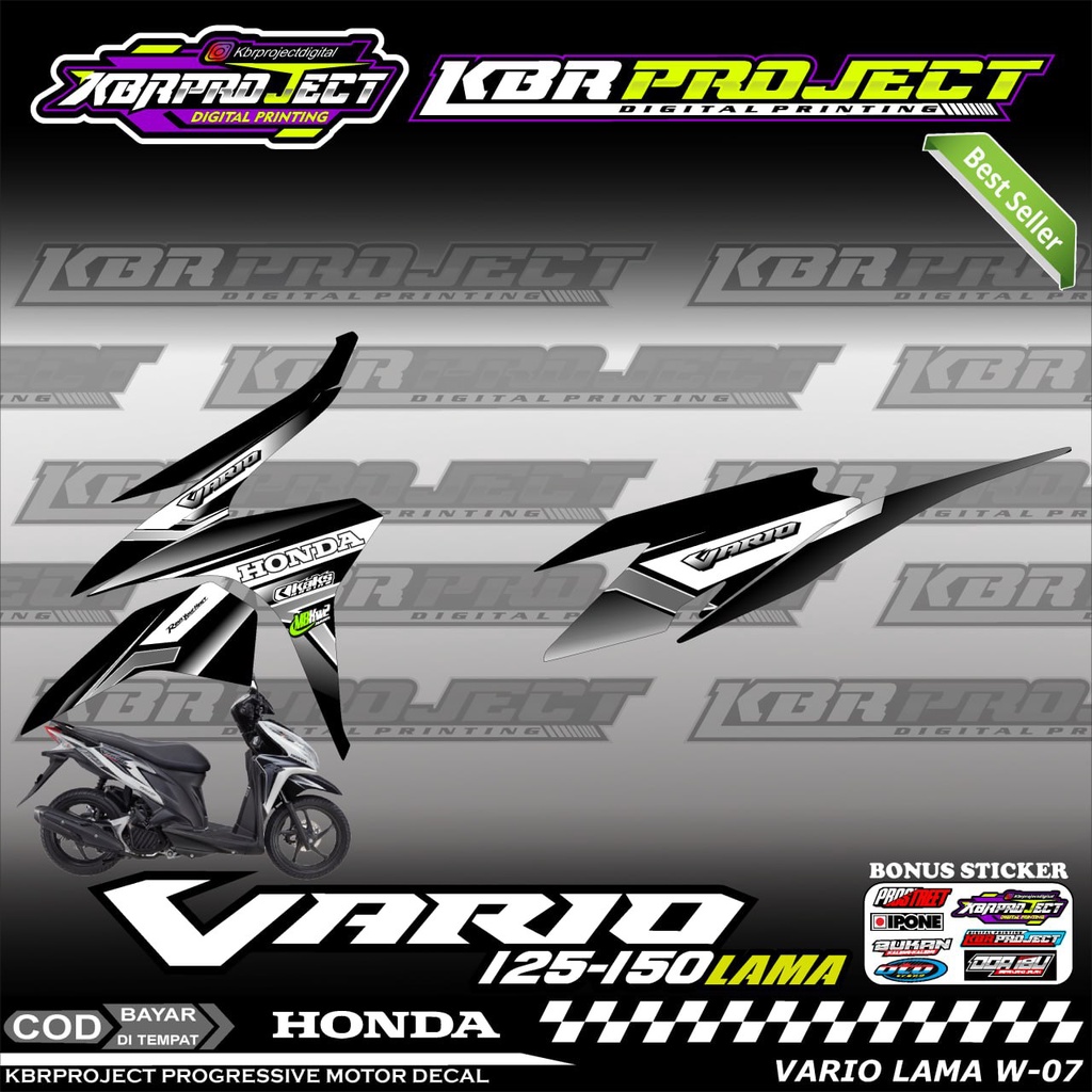 VARIO 125-150 LAMA STIKER SRTIPING MOTOR KEREN STIKER LIS VARIASI STIKER MOTOR HONDA DESAIN RACING W