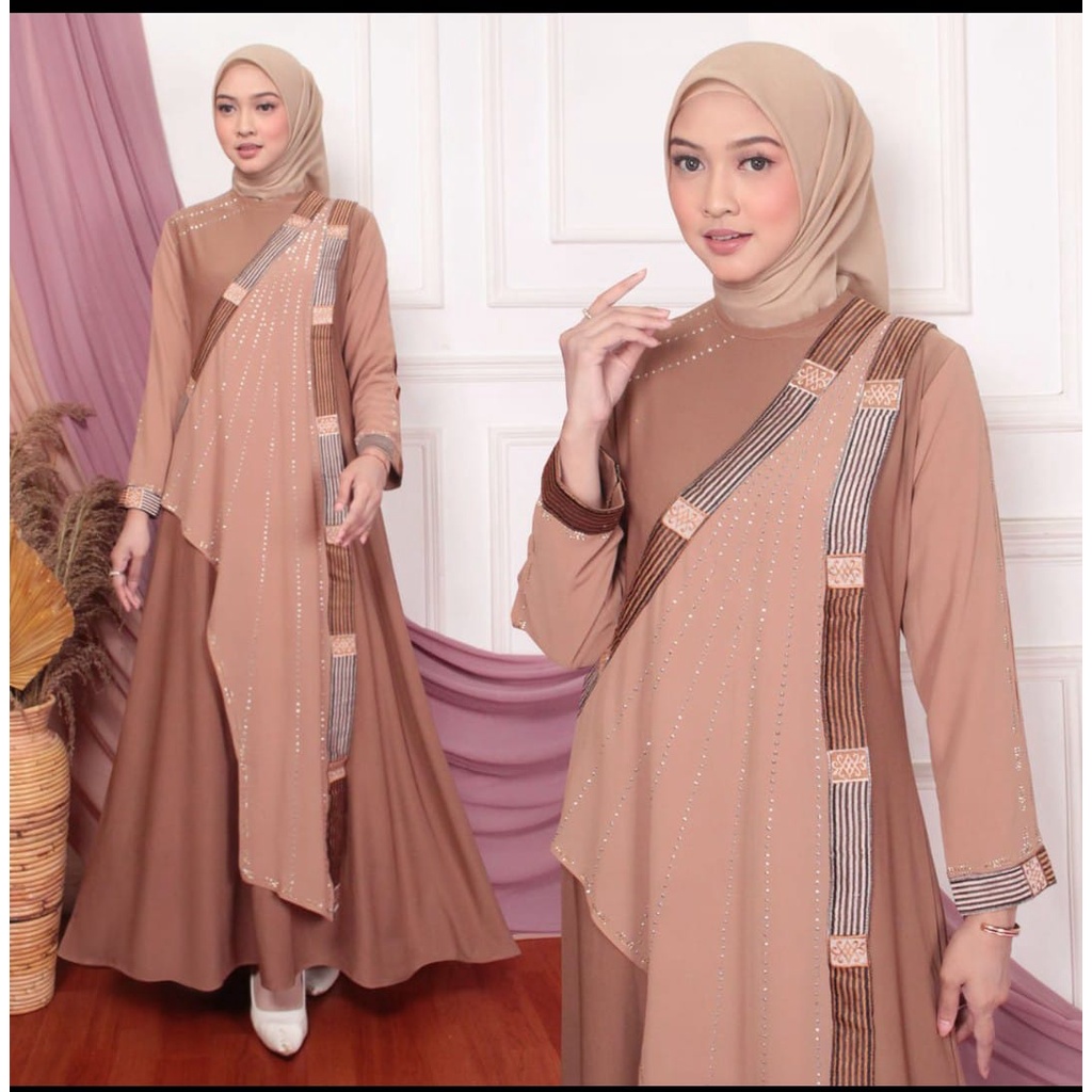 Unna_Store.2019 /Gamis Dress Abaya Turkey Terbaru Original Premium Quality Fashion Mewah Hitam Wanit