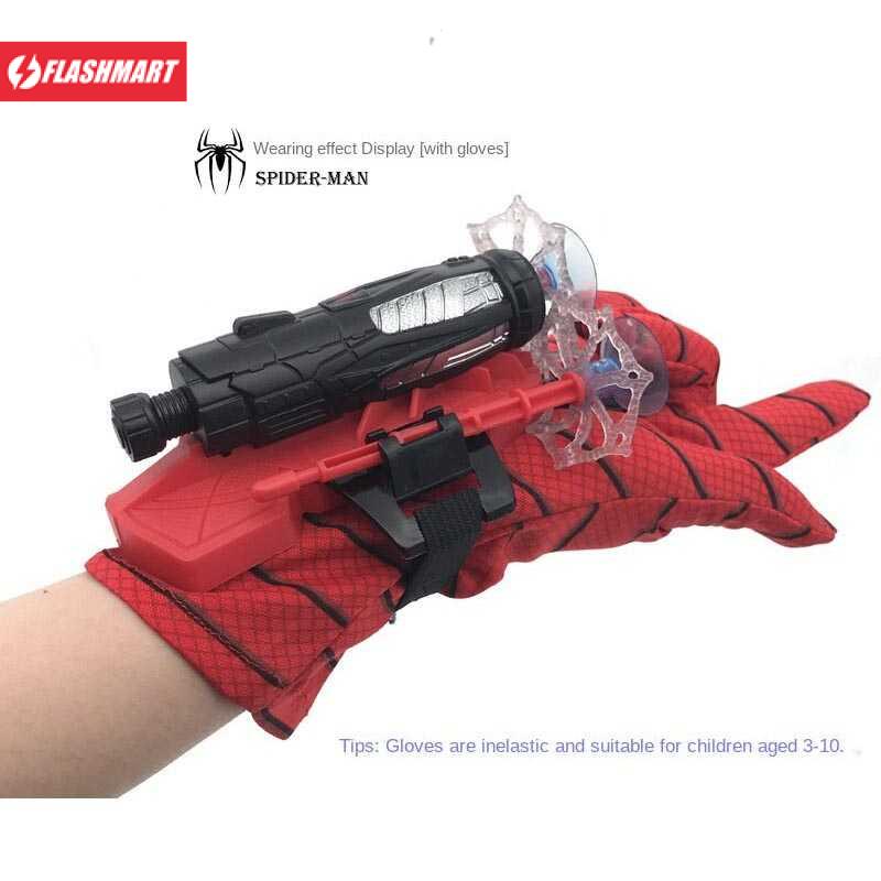 Flashmart Mainan Anak Spider-Man Silk Launcher Soft Gun - JK-782