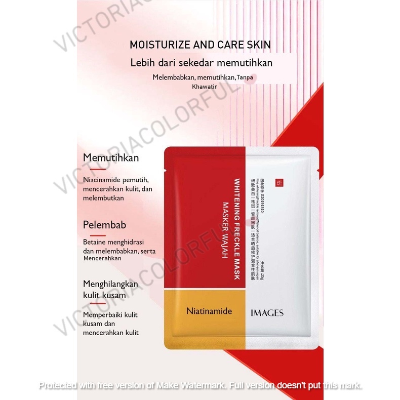 (IMAGES WHITENING FRECKLE EDITION) Images Whitening Freckle mask moisturizer masker pemutih wajah 3,5g /Images Whitening Freckle Cream krim pemutih penghilang bintik efektif 30g /Images Whitening Freckle Essense freckle removal penghilang bintik 30g
