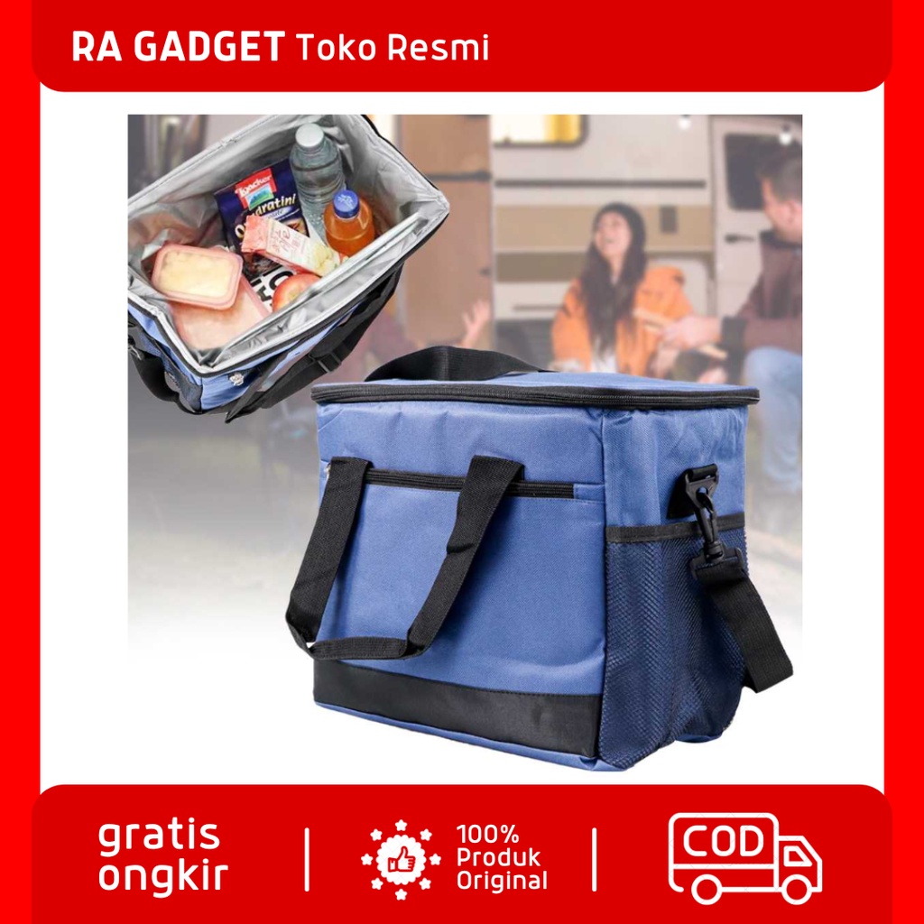 Tas Pendingin Makanan Cooler Thermal Insulated Bag 16L 33x29x22cm / Tas Box Pendingin Minuman Botol 