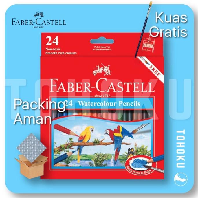 

24 Pensil Warna Air - Faber Castell Watercolour Pencils 24