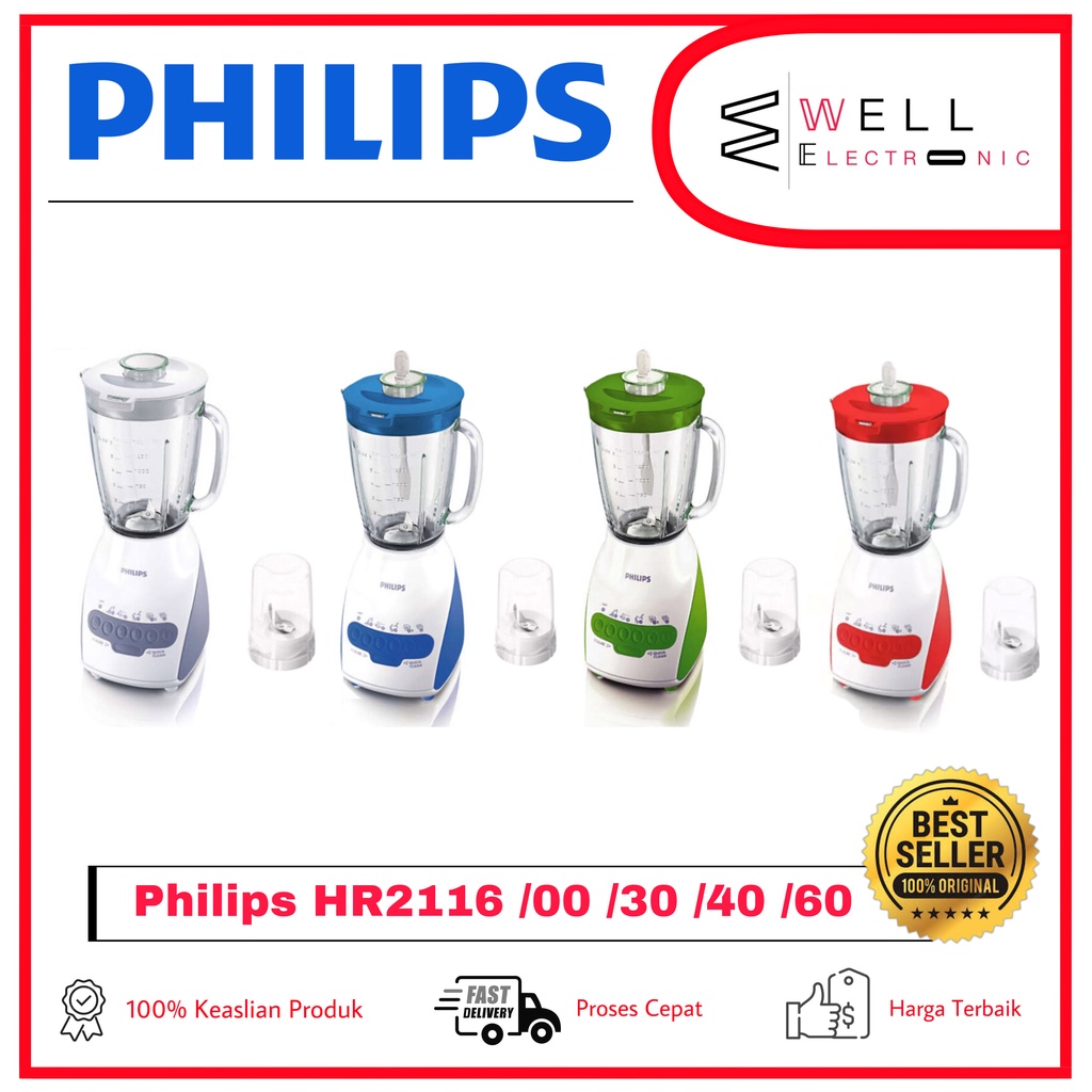 PHILIPS BLENDER KACA/GLASS JAR 2L HR2116/00 HR2116/30 HR2116/40 HR2116/60 HR 2116