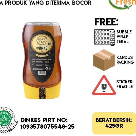 

♀ [ANTI PECAH] Quick Fresh Honey / Asli 425G (Squeeze) ❆