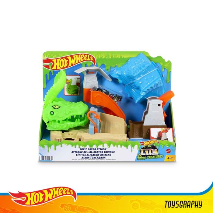 Best Seller Hot Wheels Toxic Gator Attack Playset Hotwheels City Creatures Track