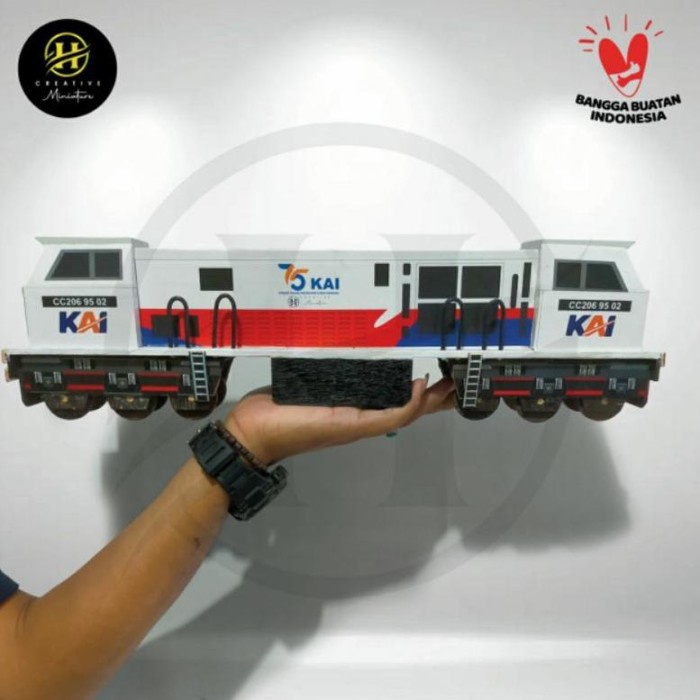 MINIATUR KERETA API - LOKOMOTIF CC206 LIVERY 2014 TERLARIS