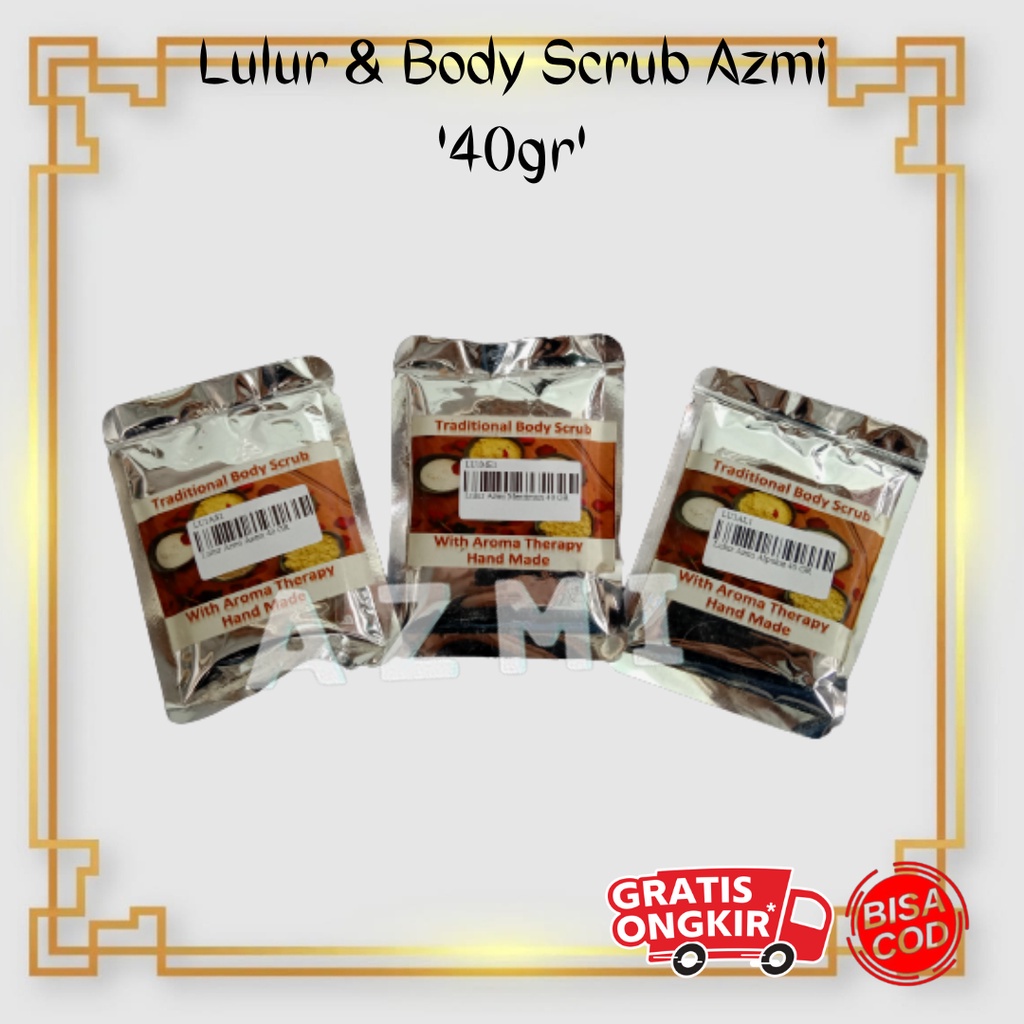 Lulur Home Made Tradisional Aroma Therapy by Azmi Body Scrub 40gr Dan 20gr Aroma Therapy