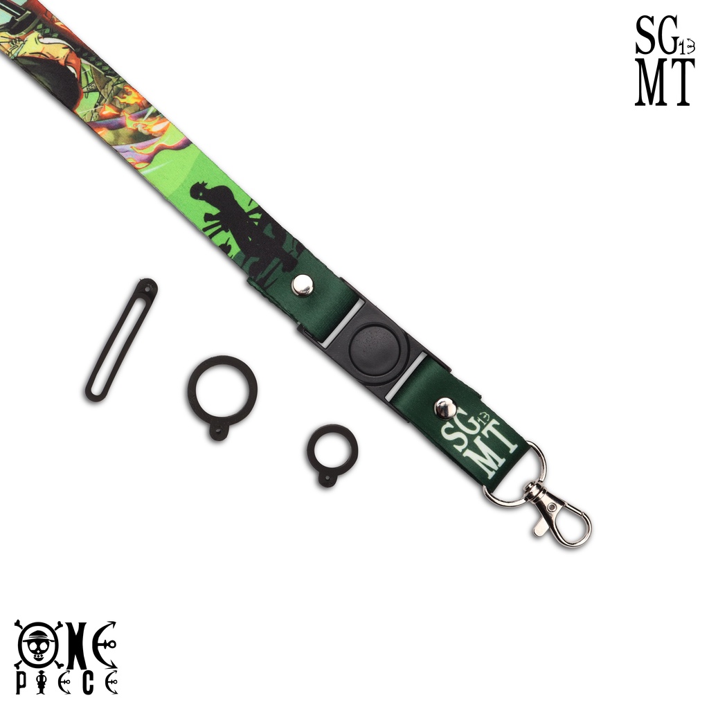 Lanyard id card holder name tag Hp Lanyard full printing ONE PIECE ZORO 3 pcs Oring