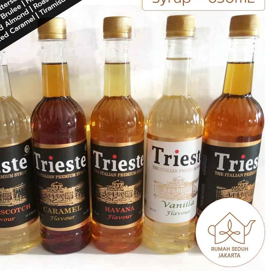 

♫ Trieste Italian Syrup 650 mL - Coffee Syrup : Caramel, Vanila, Rum, Hazelnut, Irish Cream, Almond ♠