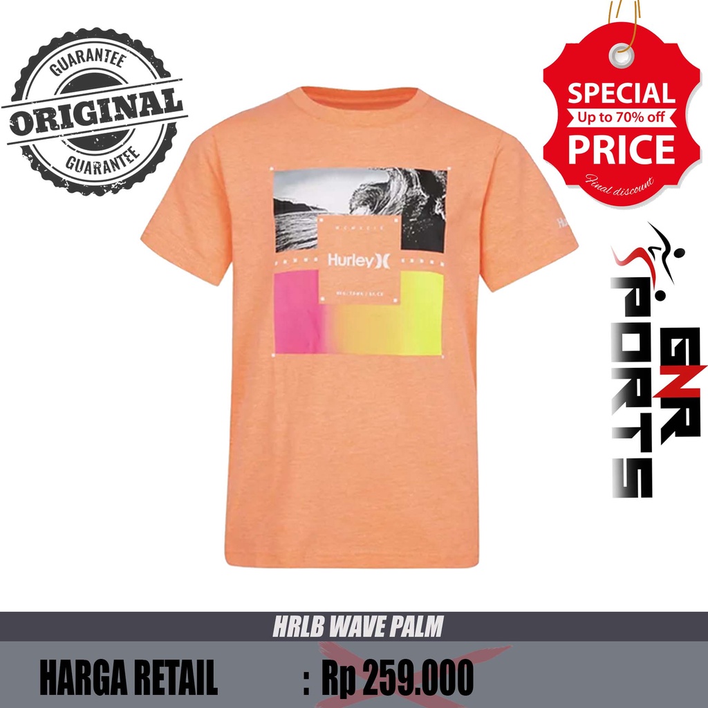 Kaos Anak Hurley HRLB WAVE PALM Original 100%