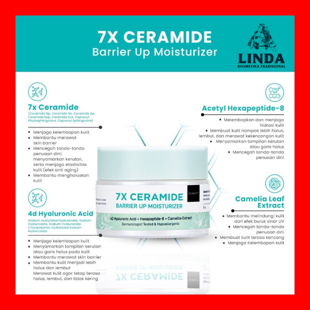 SCARLETT 7X CERAMIDE BARRIER MOISTURIZER