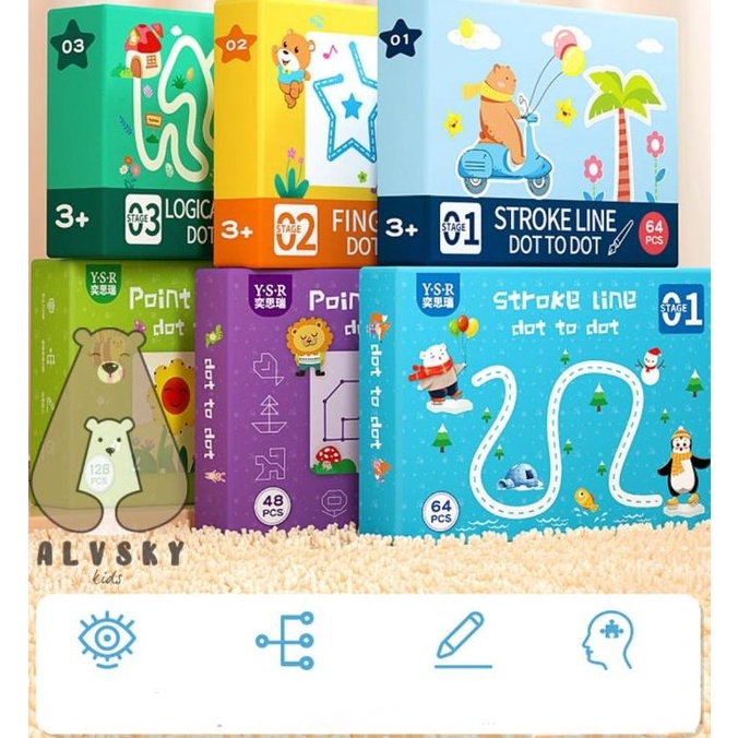 

Magic Workbook Stroke Line Dot To Dot Buku Belajar Menulis Huruf Angka