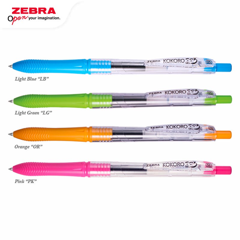 OVERFLOWS.ID 1PCS ZEBRA PULPEN KOKORO BLACK / KOKORO SWEET 1PCS (TINTA HITAM)