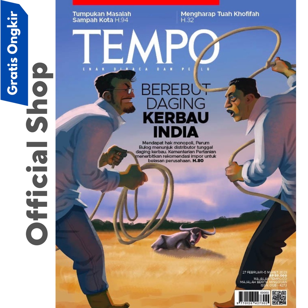 Majalah Tempo Cetak Edisi 5202 "Berebut Daging Kerbau India" Tanggal 27 Februari 2023